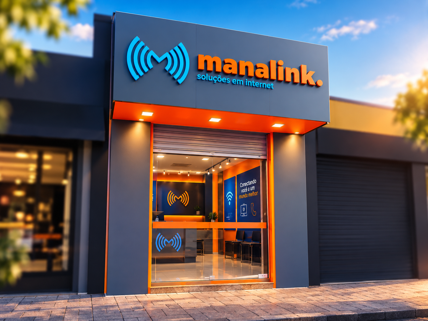 Fachada da loja Manalink em Cubatão